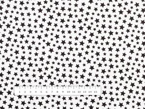 Biante Bavlnený oválny obrus Sandra SA-310 Čierne hviezdičky na bielom 120x180 cm