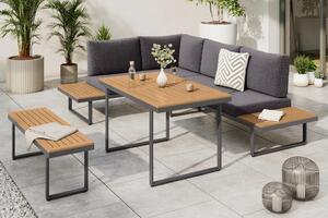TERASOVÁ SEDACIA SÚPRAVA 4-dielne, kov, plast, textil Ambia Garden - Online Only záhrada, Online Only