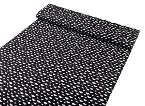 Biante Detské bavlnené posteľné obliečky do postieľky Sandra SA-306 Biele obláčiky na čiernom Do postieľky 90x130 a 40x60 cm