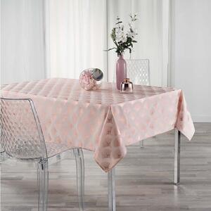 Ružový obrus na stol s lesklou potlačou 150 x 240 cm Ružová