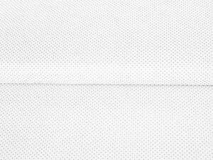 Bavlnená látka/plátno Sandra SA-320 Svetlo sivé bodky na bielom - šírka 150 cm