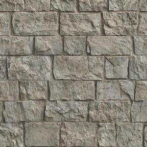 Vliesové tapety na stenu IMPOL 10394-02, rozmer 10,05 m x 0,53 m, obkladový kameň sivo-hnedý, Erismann