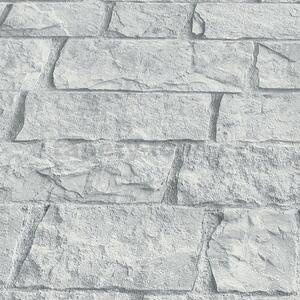 Vliesové tapety na stenu IMPOL 10394-31, rozmer 10,05 m x 0,53 m, obkladový kameň sivý, Erismann