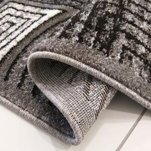 Kvalitný koberec s abstraktným motívom sivej farby Šírka: 120 cm | Dĺžka: 170 cm