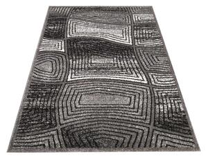 Moderný sivý koberec s abstraktným motívom Sivá Šírka: 120 cm | Dĺžka: 170 cm