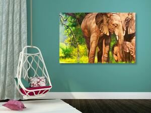 Obraz slonia rodinka