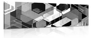 Obraz abstraktná geometria v čiernobielom prevedení