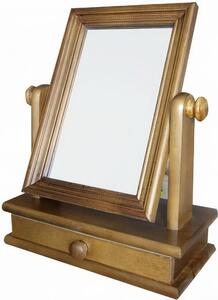 Kozmetický toaletný stolík drevený borovicový so zrkadlom 1262