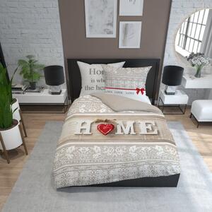 Krásne nadčasové bavlnené posteľné obliečky HOME Béžová