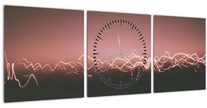Abstraktný obraz (s hodinami) (90x30 cm)