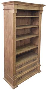 Regál na knižky drevený, rustikálny, provensálska bibliotéka 7201
