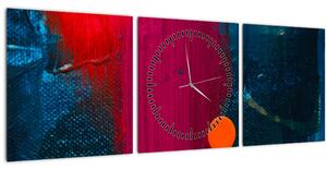 Obraz farby (s hodinami) (90x30 cm)