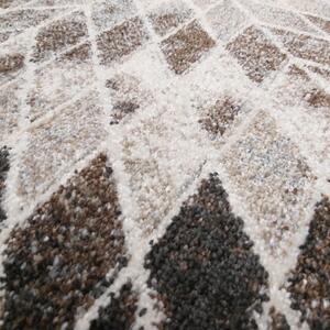 Hnedý vzorovaný koberec a abstraktným motívom Šírka: 60 cm | Dĺžka: 100 cm