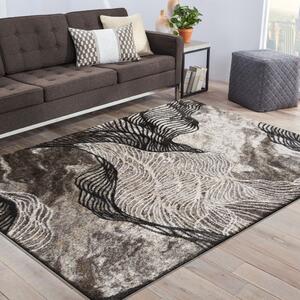 Kvalitný hnedý koberec v modernom designe Hnedá Šírka: 80 cm | Dĺžka: 150 cm