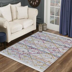 Luxusný krémovo biely koberec s farebným vzorom krémová Šírka: 80 cm | Dĺžka: 150 cm