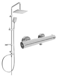 Mexen Sven, sprchový set s dažďovou sprchou a KAI termostatickou sprchovou batériou, chrómová, 77100262-00