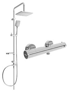 Mexen Sven, sprchový set s dažďovou sprchou a KAI termostatickou sprchovou batériou, chrómová, 77150262-00