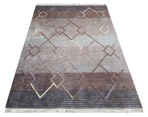 Hnedý vzorovaný koberec v škandinávskom štýle Hnedá Šírka: 80 cm | Dĺžka: 150 cm