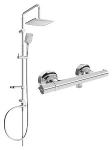 Mexen Sven sprchový set s dažďovou sprchou a Slim termostatickou sprchovou batériou, chrómová, 77105262-00