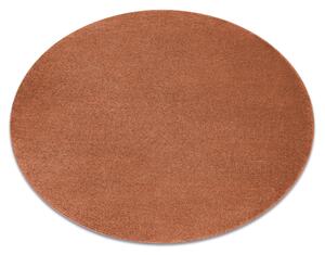 Okrúhly koberec SOFTY Jednofarebný, terakota