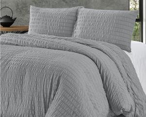 Jednofarebné svetlo sivé posteľné obliečky 200 x 220 cm Sivá
