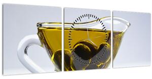 Obraz olivového oleja (s hodinami) (90x30 cm)