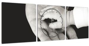Obraz rúk (s hodinami) (90x30 cm)