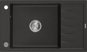 Mexen Elias - drez granitový 79,5x48,0cm, 1-komorový, čierna-zlatá, 6511791005-75