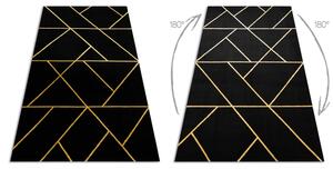 Koberec EMERALD exkluzívny 1012 glamour, geometrický čierno / zlatý