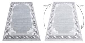 Moderný MEFE koberec 9096 Grécky vzor rámu, sivý