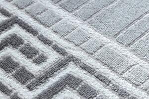 Moderný MEFE koberec 9096 Grécky vzor rámu, sivý