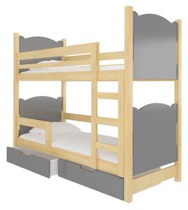 Poschodová detská posteľ 180x75 cm. Vlastná spoľahlivá doprava až k Vám domov. 1052104