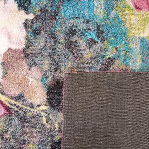 Originálny kvalitný koberec s motívom farebných kvetov Ružová Šírka: 120 cm | Dĺžka: 170 cm