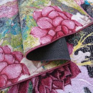 Originálny kvalitný koberec s motívom farebných kvetov Ružová Šírka: 120 cm | Dĺžka: 170 cm