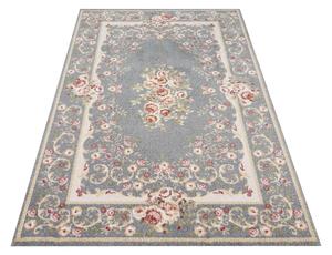 Kvalitný sivý vintage koberec do obývačky Sivá Šírka: 120 cm | Dĺžka: 170 cm
