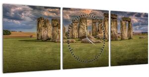 Obraz Stonehenge (s hodinami) (90x30 cm)