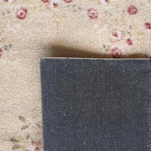 Ornamentálny sivo krémový vintage koberec Sivá Šírka: 80 cm | Dĺžka: 150 cm