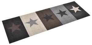 Kuchynský koberec prateľný hviezdičkový dizajn 60x300 cm