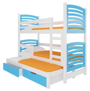 Poschodová detská posteľ 180x75 cm. Vlastná spoľahlivá doprava až k Vám domov. 1052116