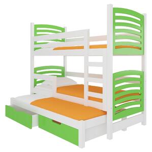 Poschodová detská posteľ 180x75 cm. Vlastná spoľahlivá doprava až k Vám domov. 1052117