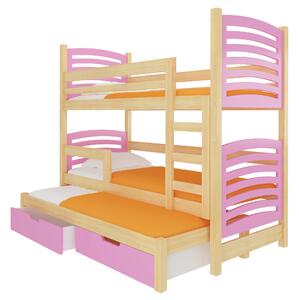Poschodová detská posteľ 180x75 cm. Vlastná spoľahlivá doprava až k Vám domov. 1052125