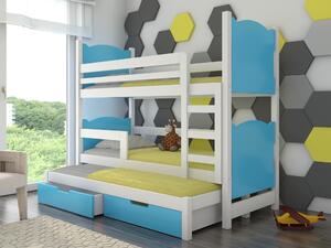 Poschodová detská posteľ 180x75 cm. Vlastná spoľahlivá doprava až k Vám domov. 1052132
