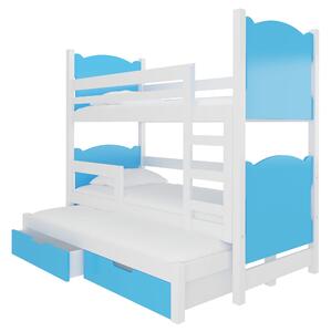 Poschodová detská posteľ 180x75 cm. Vlastná spoľahlivá doprava až k Vám domov. 1052132