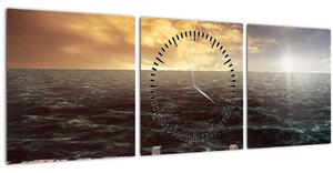 Obraz mora (s hodinami) (90x30 cm)