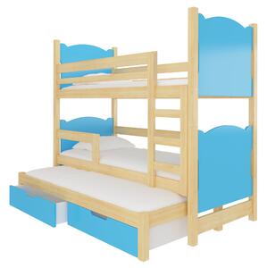 Poschodová detská posteľ 180x75 cm. Vlastná spoľahlivá doprava až k Vám domov. 1052134