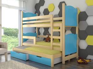 Poschodová detská posteľ 180x75 cm. Vlastná spoľahlivá doprava až k Vám domov. 1052134