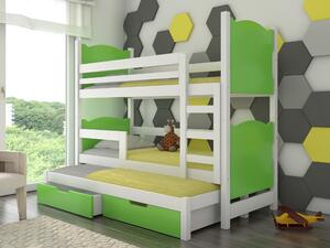 Poschodová detská posteľ 180x75 cm. Vlastná spoľahlivá doprava až k Vám domov. 1052133