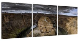 Obraz kaňonu (s hodinami) (90x30 cm)