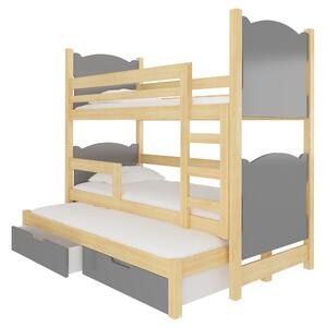 Poschodová detská posteľ 180x75 cm. Vlastná spoľahlivá doprava až k Vám domov. 1052136
