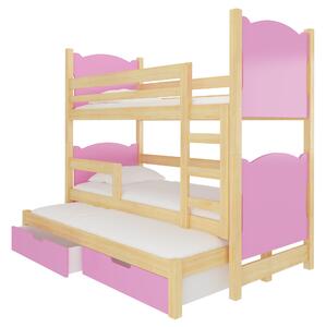 Poschodová detská posteľ 180x75 cm. Vlastná spoľahlivá doprava až k Vám domov. 1052137